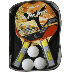 Kit de Ping Pong Hacker Kit 2 paletas + 3 Pelotas 4*