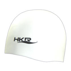 Gorra De Natacion HKR - Silicone - Blanca 