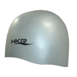 Gorra De Natacion HKR - Silicone - gris plata