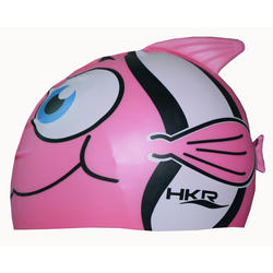 Gorra De Natacion HKR - Silicone Fish - rosa