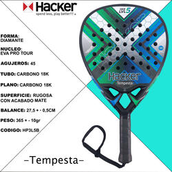 Paleta de Padel Hacker LVL-5 Tempesta