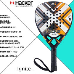 Paleta de Padel Hacker LVL-4 Ignite