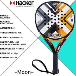 Paleta de Padel Hacker LVL-4 Moon