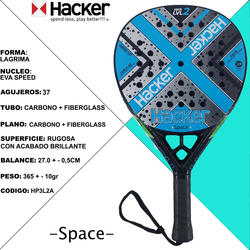 Paleta de Padel Hacker LVL-2 Space